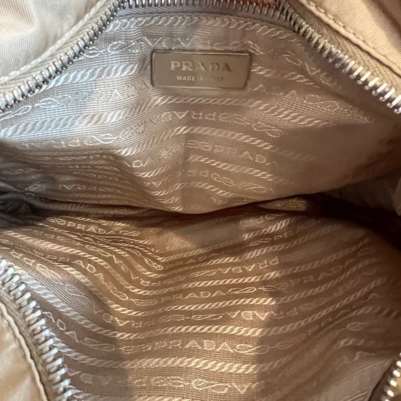 PRADA Tessuto Easy Cammello Nylon and Leather Tote Y2K Vintage - Picture 4 of 12